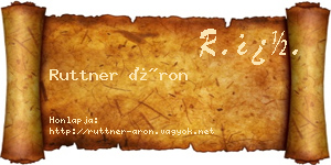 Ruttner Áron névjegykártya